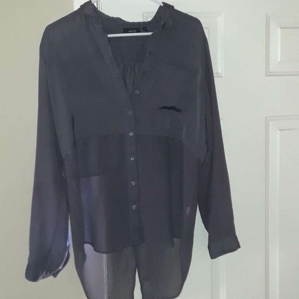 Apt 9 sheer long sleeve blouse